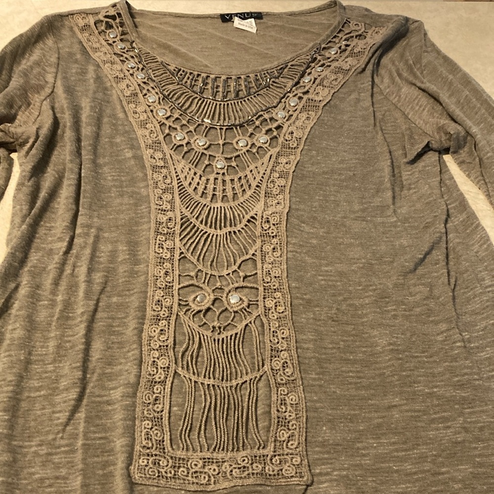 Venus long sleeve olive green top